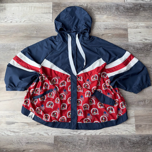 Walt Disney World 50th Vault Collection America On Parade Windbreaker Jacket 2X - Picture 3 of 11